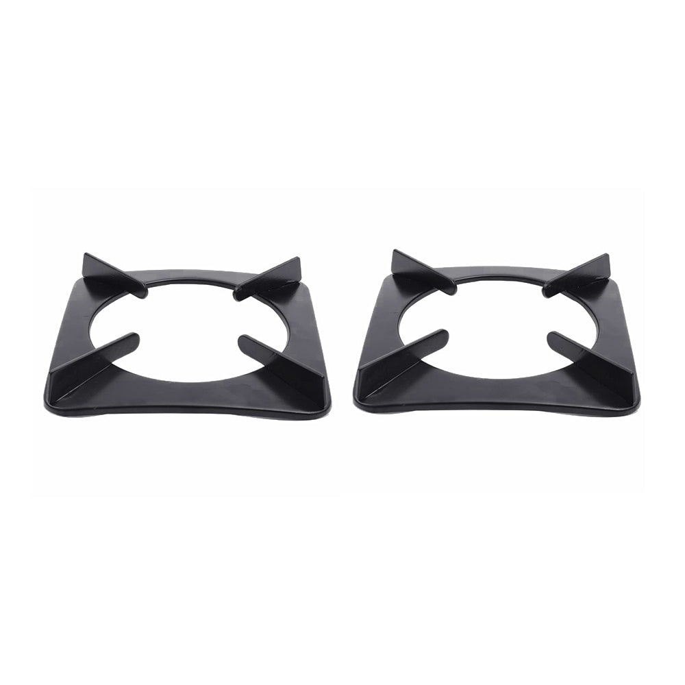 MS Coated Square Sheet Pan Support for LPG Gas Stove – Durable Stove Stand, Matte Finish (Pack of 2)