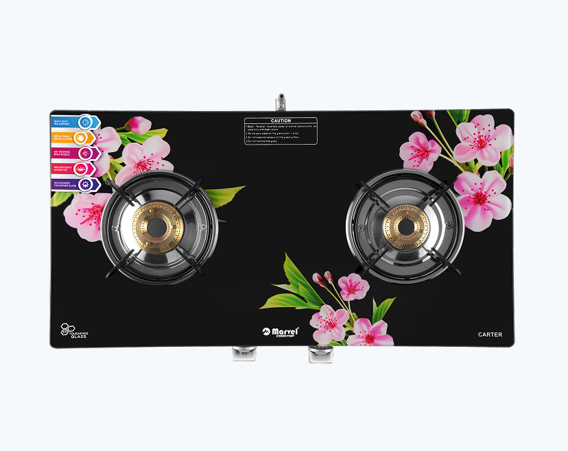 2 Burner Digital Glass LPG Gas Stove