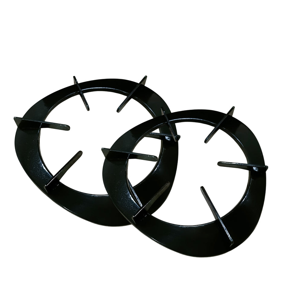 MS Coated Oval Pegion Pan Support for LPG Gas Stove – Durable Stove Stand, Matte Finish (Pack of 2)