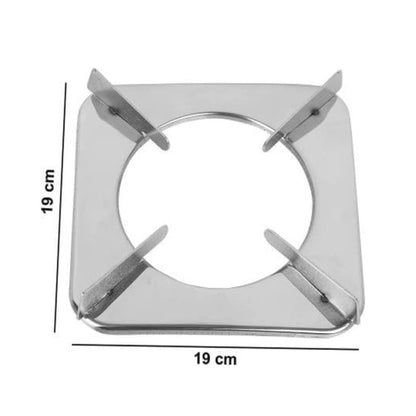 Stainless Steel Square Pixy Pan Support for LPG Gas Stove – Durable Stove Stand, Mirror Finish (Pack of 2)