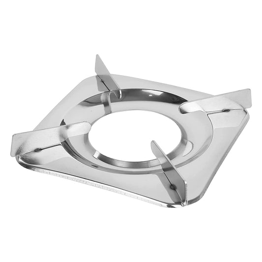 Stainless Steel Square Pixy Drip Tray Pan Support for LPG Gas Stove – Durable Stove Stand, Mirror Finish (Pack of 2)