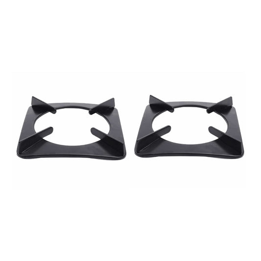 MS Coated Square Sheet Pan Support for LPG Gas Stove – Durable Stove Stand, Matte Finish (Pack of 2)