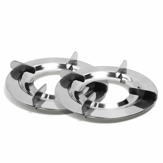 Stainless Steel Round Vs2 Pan Support for LPG Gas Stove – Durable Stove Stand, Silver Finish (Pack of 2)