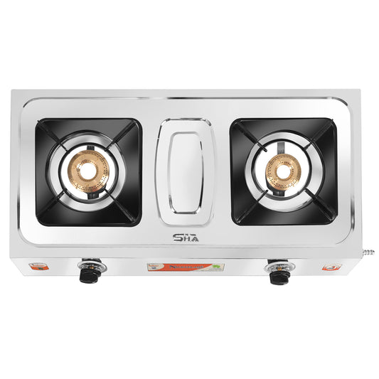 Nickyflame - 2 Burner Supreme BF Sheet Pan Support Brass Top (MRP-2350)