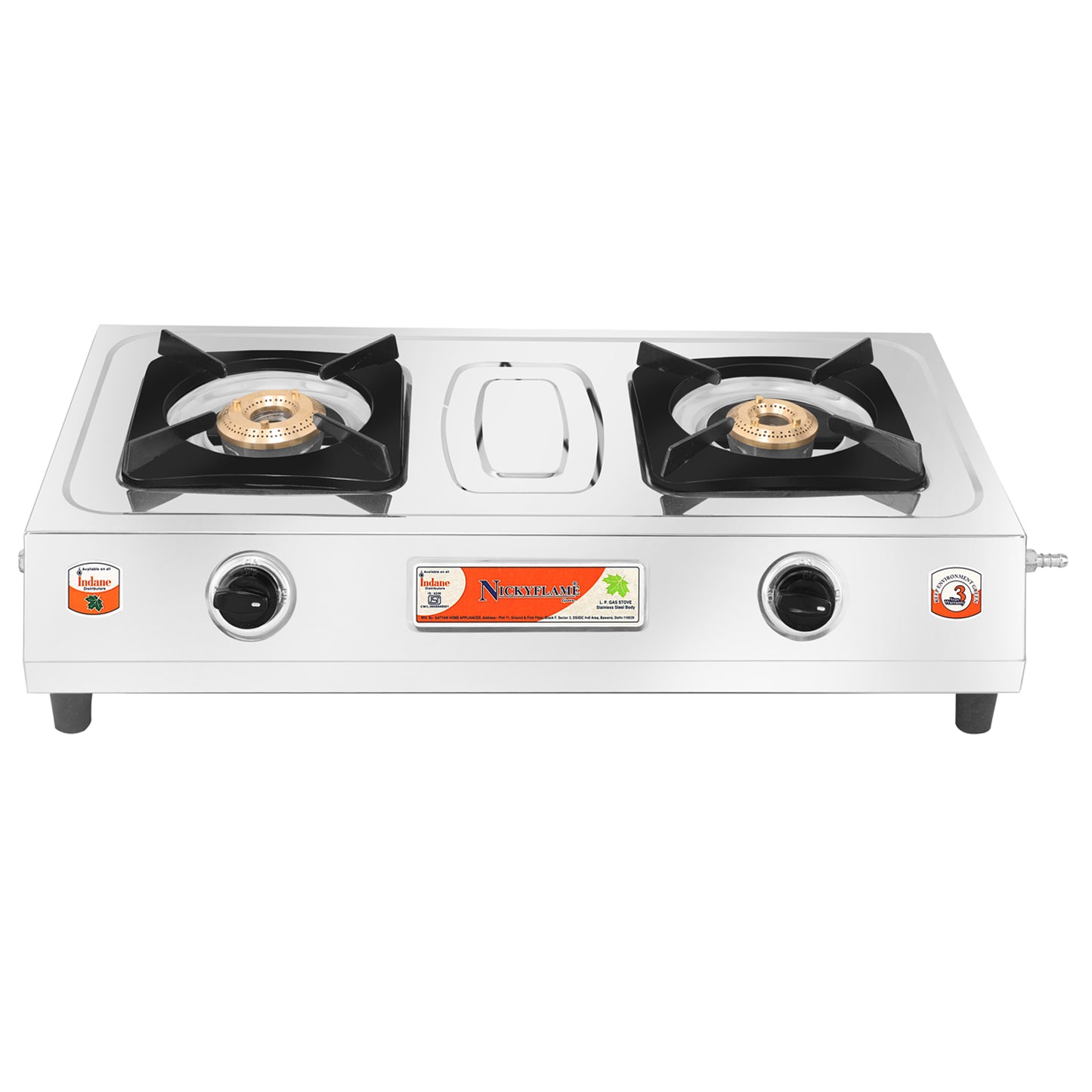Nickyflame - 2 Burner Supreme BF Sheet Pan Support Brass Top (MRP-2350)