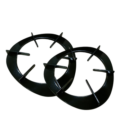 MS Coated Oval Pegion Pan Support for LPG Gas Stove – Durable Stove Stand, Matte Finish (Pack of 2)