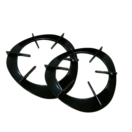 MS Coated Oval Pegion Pan Support for LPG Gas Stove – Durable Stove Stand, Matte Finish (Pack of 2)