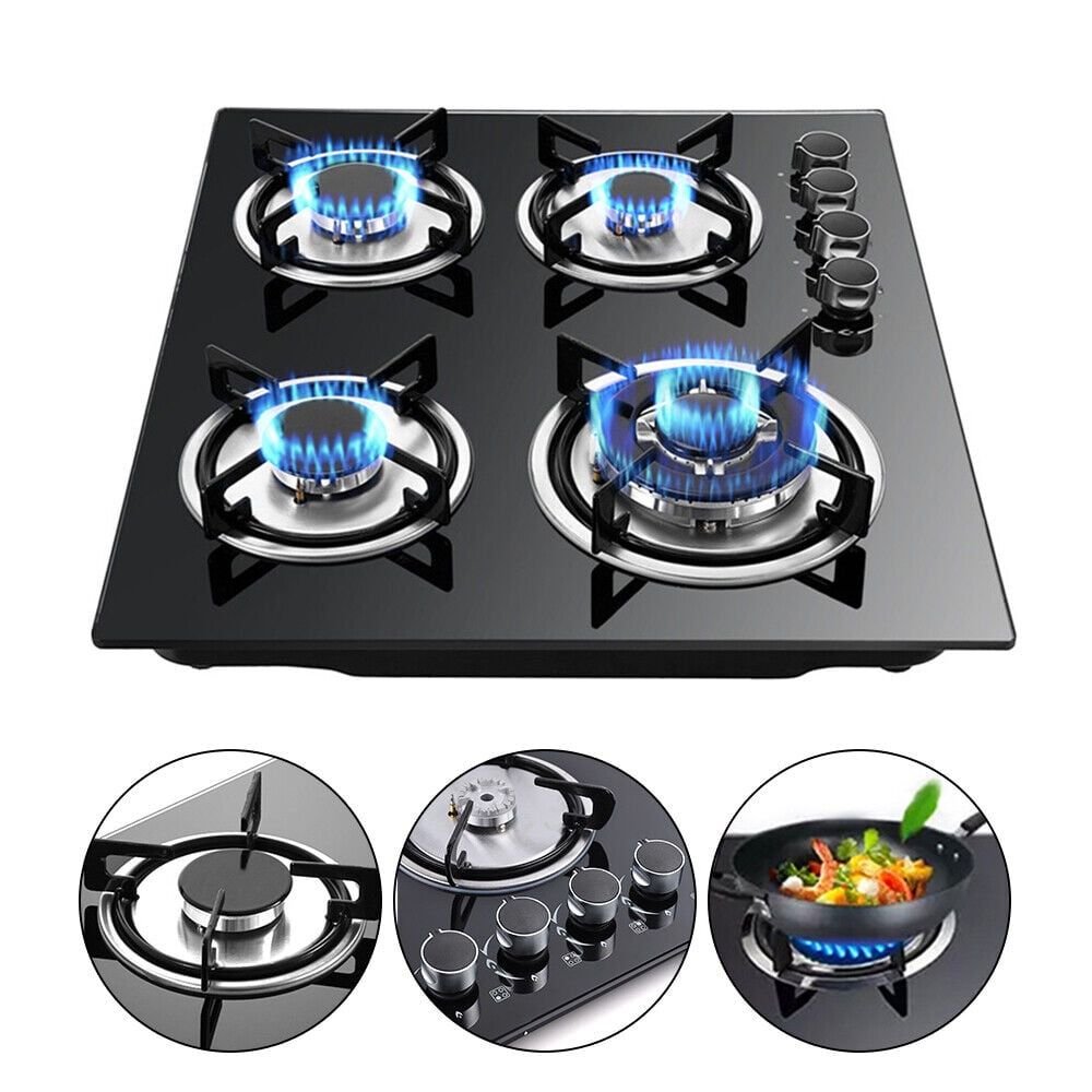 Cooktop Marvel – 4 Burner Hob Top Glass Gas Stove - Image 1